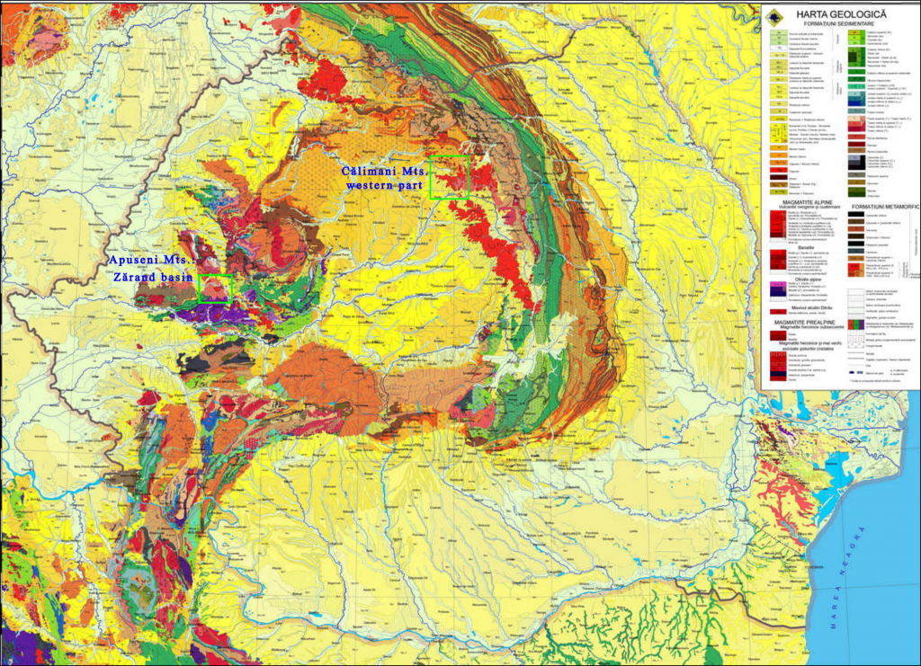 România Geological map 